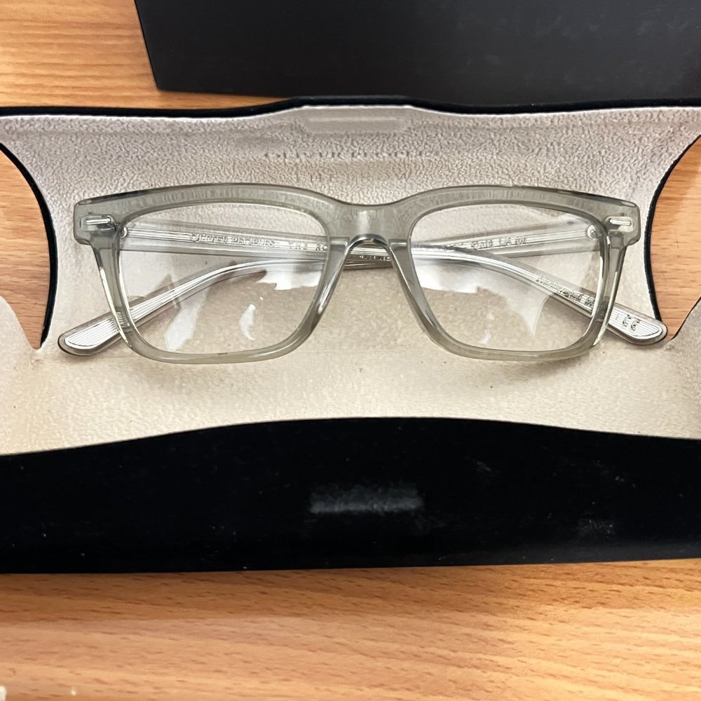 $895 Auth.OLIVER PEOPLES Handcrafted in ITALY Unisex Black Diamond Eyeglasses
